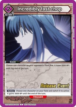 Incredibly fast chop — UE02BT: HUNTER X HUNTER Release Event Cards