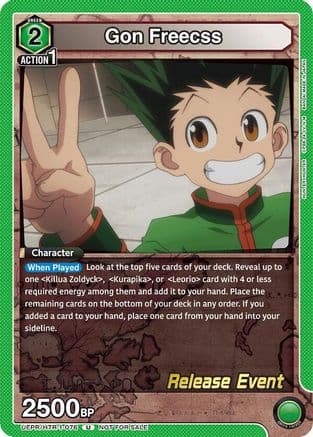 Gon Freecss (076) — UE02BT: HUNTER X HUNTER Release Event Cards