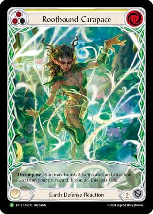 Rootbound Carapace (Yellow) (Extended Art) - LGS353 — Flesh and Blood: Promo Cards