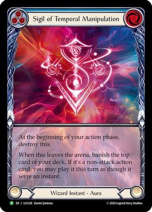 Sigil of Temporal Manipulation (Extended Art) - LGS328 — Flesh and Blood: Promo Cards