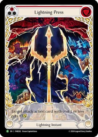 Lightning Press (Red) (Extended Art) - FAB262 — Flesh and Blood: Promo Cards