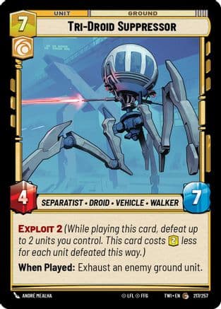 Tri-Droid Suppressor — Twilight of the Republic Star Wars: Unlimited card by André Mealha