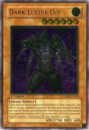 Dark Lucius LV6 (UTR) — Cyberdark Impact Yu-Gi-Oh! card by KAZUKI TAKAHASHI