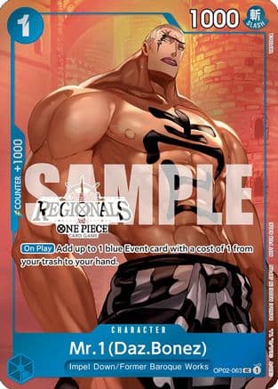 Mr.1 (Daz.Bonez) (Offline Regional 2024 Vol. 3) — One Piece Promotion Cards