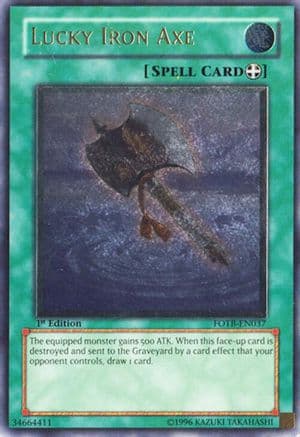 Lucky Iron Axe (UTR) — Force of the Breaker Yu-Gi-Oh! card by KAZUKI TAKAHASHI