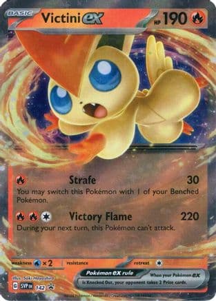 Victini ex - 142 — SV: Scarlet & Violet Promo Cards Pokémon TCG card by Saki Hayashiro