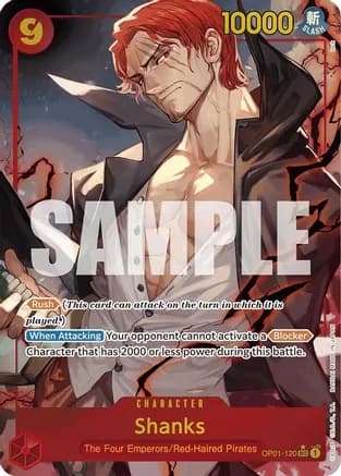 Shanks (OP01-120) (Alternate Art) — Premium Booster -The Best-