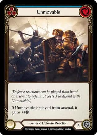Unmovable (Blue) — Historic Pack 1 Blitz Deck: Bravo Flesh and Blood card by Daniel Jiménez