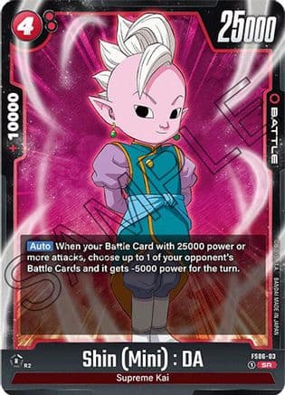 Shin (Mini) : DA — Starter Deck 6: Son Goku (Mini) Dragon Ball Super: Fusion World card by BANDAI MADE IN JAPAN