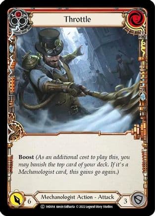 Throttle (Red) — Historic Pack 1 Blitz Deck: Dash Flesh and Blood card by Kevin Sidharta