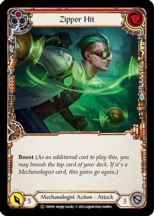 Zipper Hit (Red) — Historic Pack 1 Blitz Deck: Dash Flesh and Blood card by Sergey Gursky