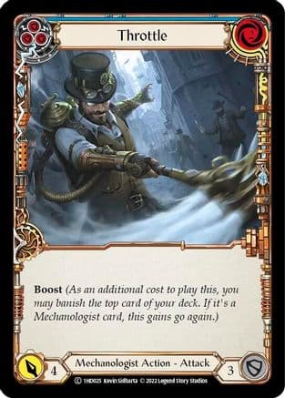 Throttle (Blue) — Historic Pack 1 Blitz Deck: Dash Flesh and Blood card by Kevin Sidharta
