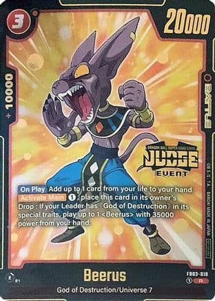 Beerus - FB03-018 (Judge Pack (Event Judge) 02) — Tournament and Championship Promos