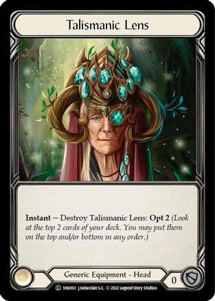 Talismanic Lens — Historic Pack 1 Blitz Deck: Kano Flesh and Blood card by J.Sebastian S.C.
