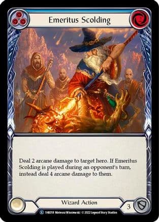 Emeritus Scolding (Blue) — Historic Pack 1 Blitz Deck: Kano