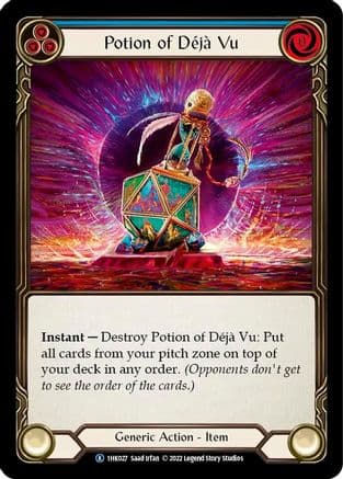 Potion of Deja Vu (Blue) — Historic Pack 1 Blitz Deck: Kano Flesh and Blood card by Saad Irfan