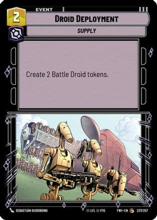 Droid Deployment — Twilight of the Republic Star Wars: Unlimited card by Sebastián Guidobono