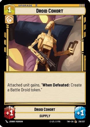 Droid Cohort — Twilight of the Republic Star Wars: Unlimited card by Johnny Morrow