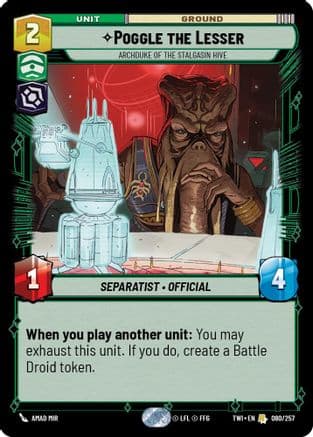 Poggle the Lesser - Archduke of the Stalgasin Hive — Twilight of the Republic