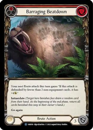 Barraging Beatdown (Red) — Historic Pack 1 Blitz Deck: Rhinar