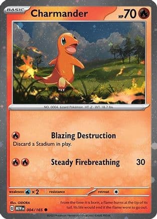 Charmander - 004/165 (Cosmos Holo) — Miscellaneous Cards & Products Pokémon TCG card by GIDORA