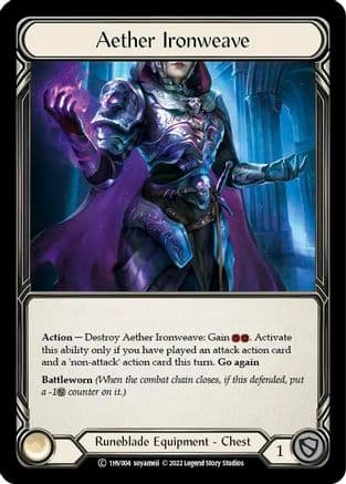 Aether Ironweave — Historic Pack 1 Blitz Deck: Viserai Flesh and Blood card by soyameii