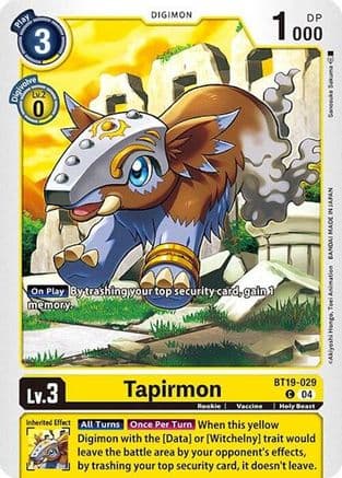 Tapirmon — Release Special Booster 2.0 Digimon Card Game card by Sansuke Sakuma