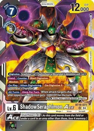 ShadowSeraphimon ACE — Release Special Booster 2.0