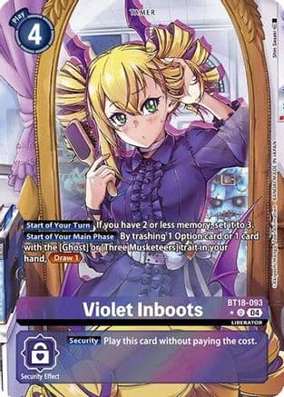 Violet Inboots - BT18-093 (Alternate Art) — Release Special Booster 2.0