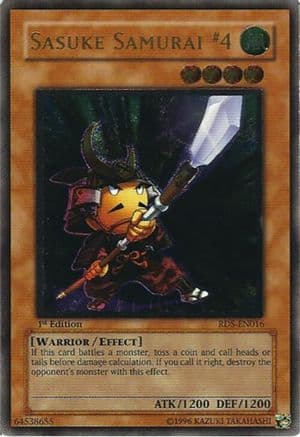 Sasuke Samurai #4 (UTR) — Rise of Destiny Yu-Gi-Oh! card by KAZUKI TAKAHASHI