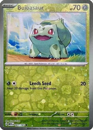 Bulbasaur - 001/165 (Reverse Cosmos Holo) (Costco Exclusive) — Miscellaneous Cards & Products