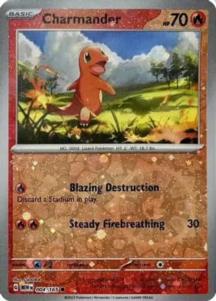 Charmander - 004/165 (Reverse Cosmos Holo) (Costco Exclusive) — Miscellaneous Cards & Products