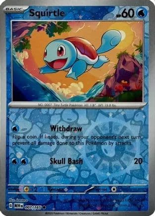 Squirtle - 007/165 (Reverse Cosmos Holo) (Costco Exclusive) — Miscellaneous Cards & Products