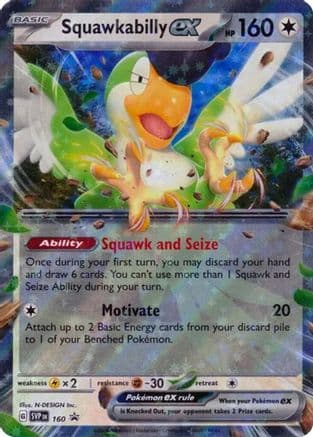 Squawkabilly ex - 160 — SV: Scarlet & Violet Promo Cards Pokémon TCG card by N-DESIGN Inc.