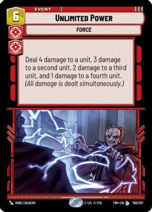 Unlimited Power — Twilight of the Republic Star Wars: Unlimited card by Marc Escachx