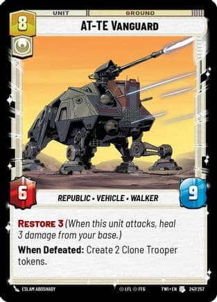 AT-TE Vanguard — Twilight of the Republic Star Wars: Unlimited card by Eslam AboShady