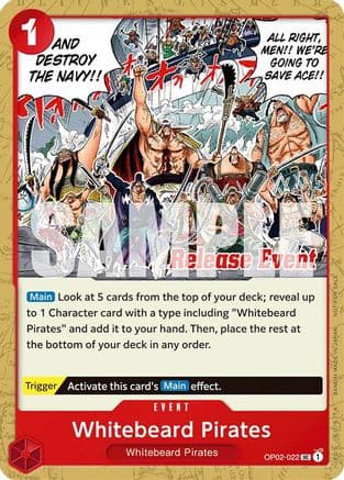 Whitebeard Pirates (ST15 - ST20 Release Event Pack) — One Piece Promotion Cards