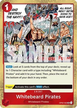 Whitebeard Pirates (ST15 - ST20 Release Event Winner Pack) — One Piece Promotion Cards