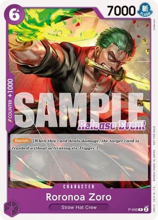 Roronoa Zoro (ST15 - ST20 Release Event Pack) — One Piece Promotion Cards
