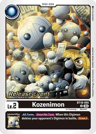 Kozenimon — Release Special Booster 2.0 Celebration Event Cards Digimon Card Game card by YAMURETSU