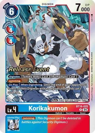 Korikakumon — Release Special Booster 2.0 Celebration Event Cards Digimon Card Game card by Akiyoshi Honga, Toei Animation