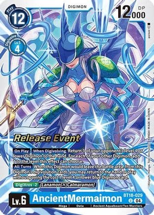 AncientMermaimon — Release Special Booster 2.0 Celebration Event Cards Digimon Card Game card by Akiyoshi Hongo, Toei Animation, BANDAI MADE IN JAPAN