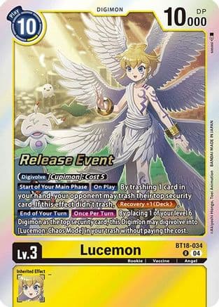 Lucemon — Release Special Booster 2.0 Celebration Event Cards Digimon Card Game card by Akiyoshi Hongo, Toei Animation
