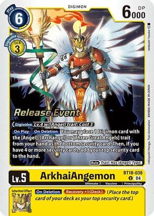 ArkhaiAngemon — Release Special Booster 2.0 Celebration Event Cards Digimon Card Game card by Akiyoshi Honga, Toei Animation