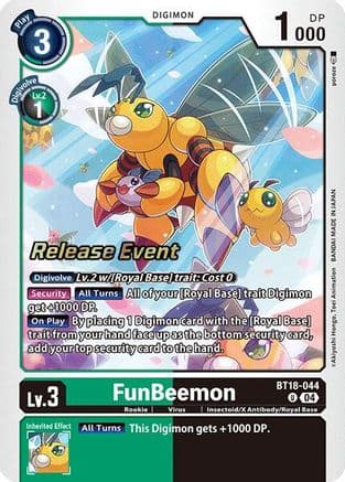 FunBeemon - BT18-044 — Digimon Card Game card