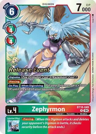 Zephyrmon — Release Special Booster 2.0 Celebration Event Cards