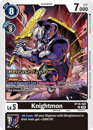 Knightmon — Release Special Booster 2.0 Celebration Event Cards Digimon Card Game card by Akiyoshi Honga