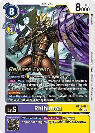 Rhihimon — Release Special Booster 2.0 Celebration Event Cards