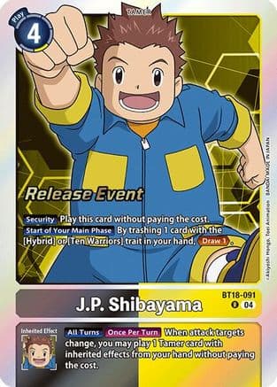 J.P. Shibayama — Release Special Booster 2.0 Celebration Event Cards Digimon Card Game card by Akiyoshi Hongo, Toei Animation