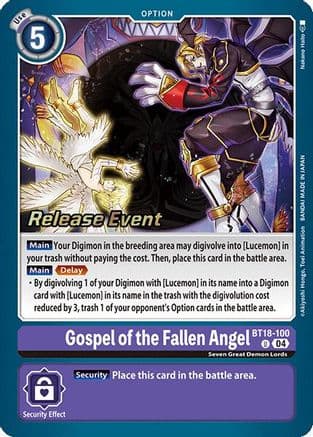 Gospel of the Fallen Angel — Release Special Booster 2.0 Celebration Event Cards